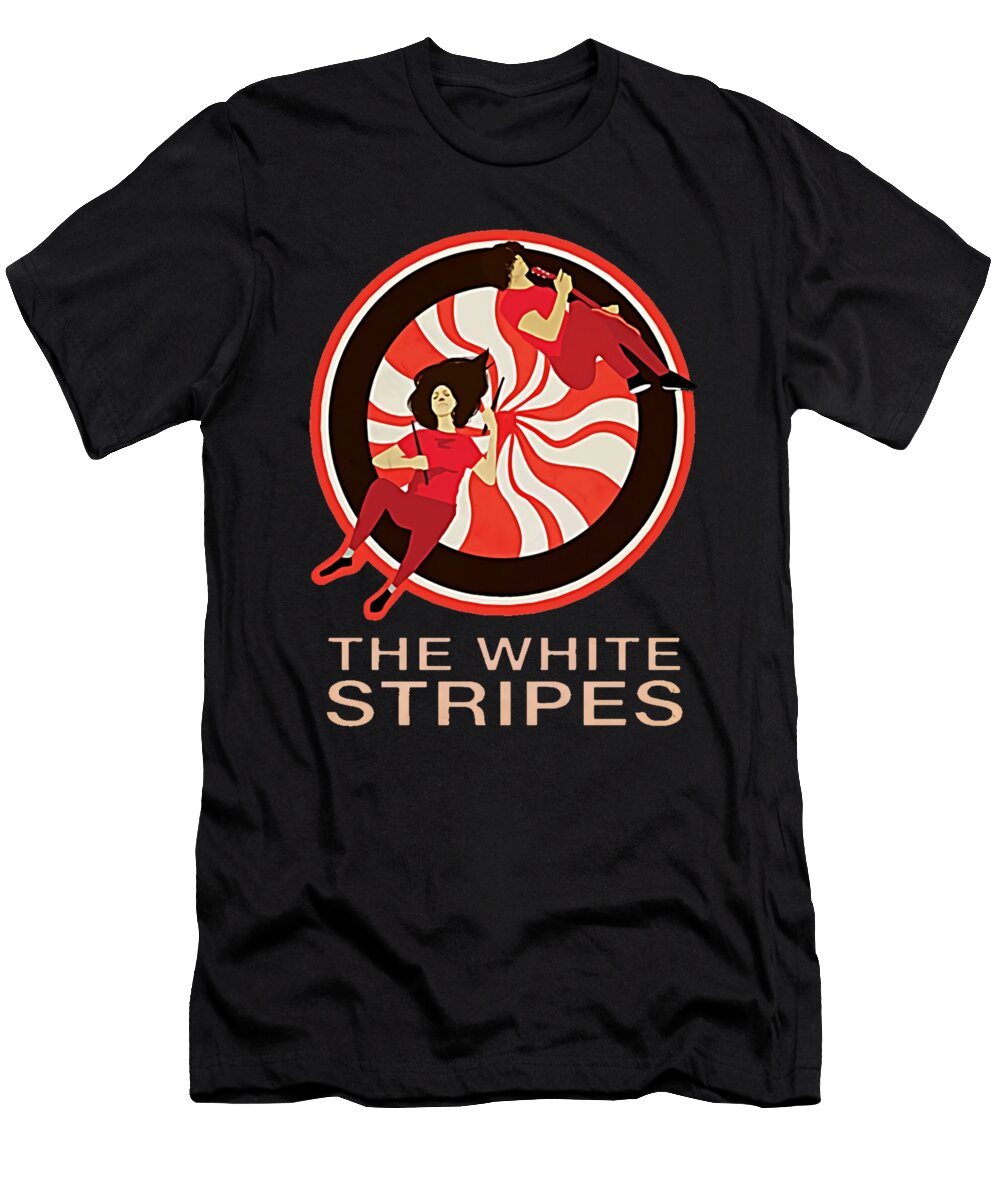 Red White Stripes Rizky Irawan T-Shirt