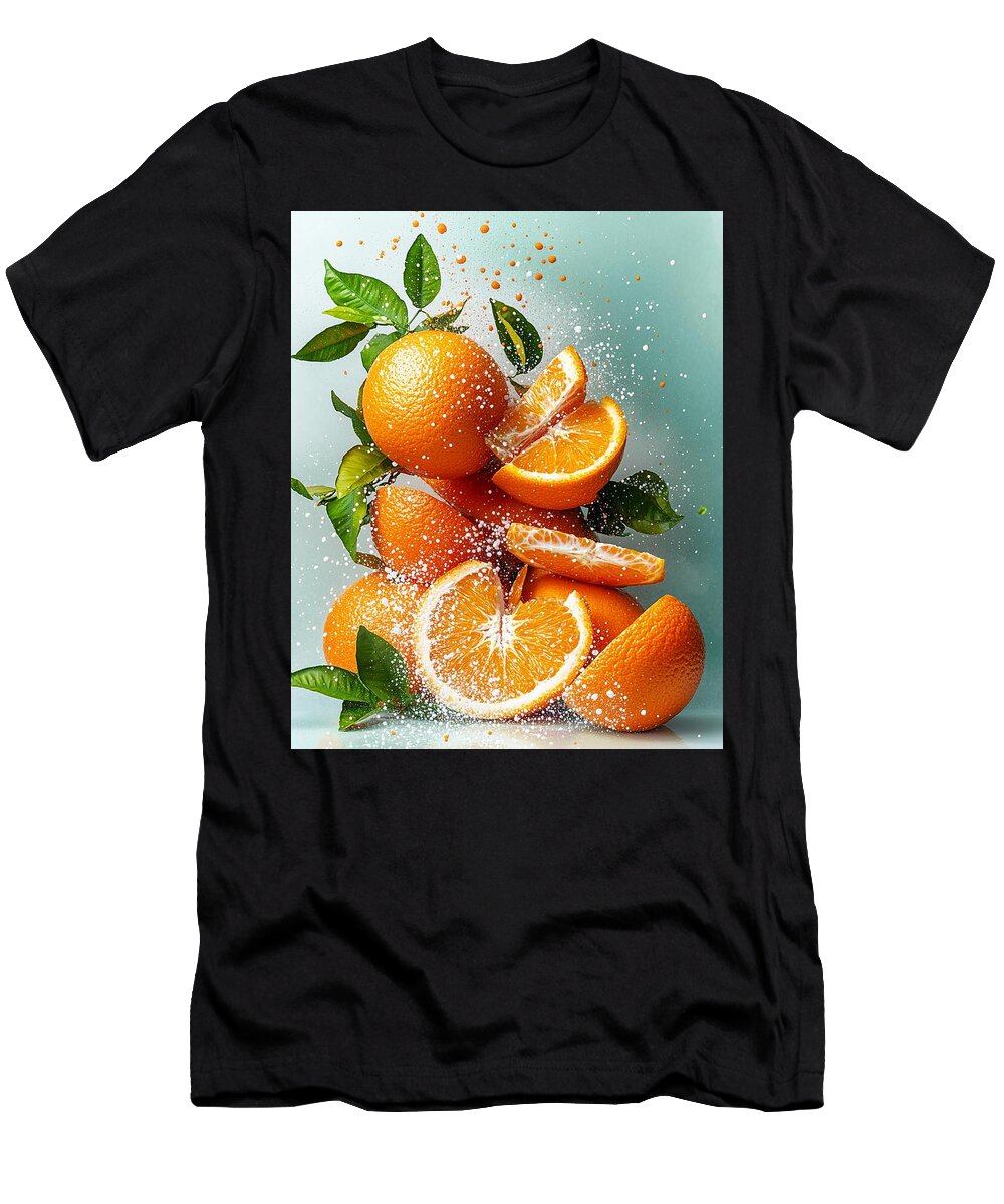 Retro Citrus Harmony Xenia Bordeaux T-Shirt