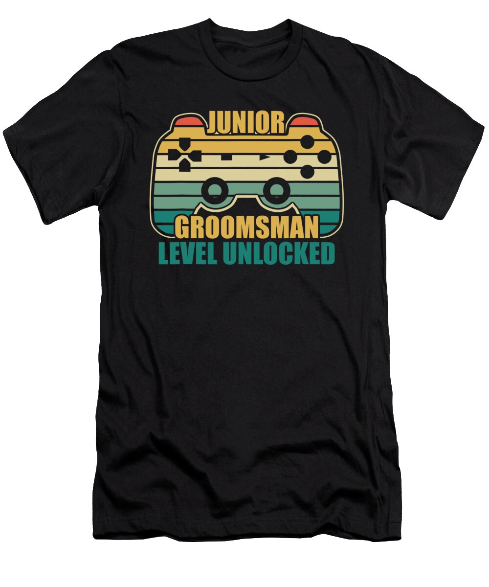Retro Vintage Junior Groomsman Gaming Video Gamer Gift 1 T-Shirt