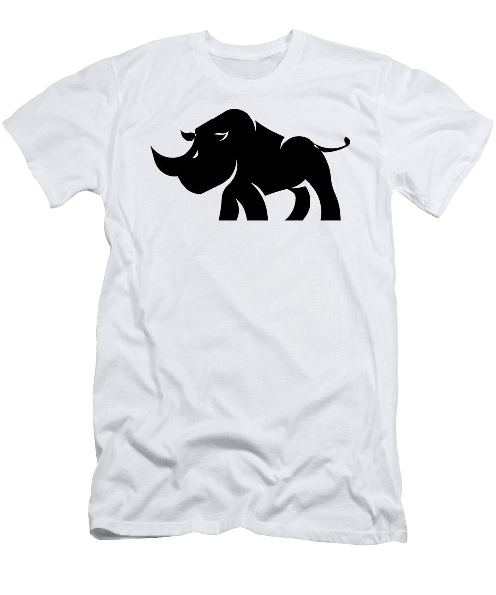 Rhino Cartoon Silhouette Tom Hill T-Shirt