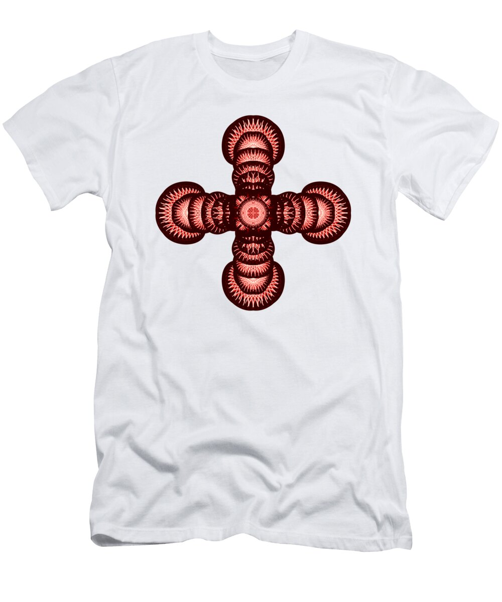 Rich Red Abundance Energy Portal Floral Divinity Illustrations T-Shirt