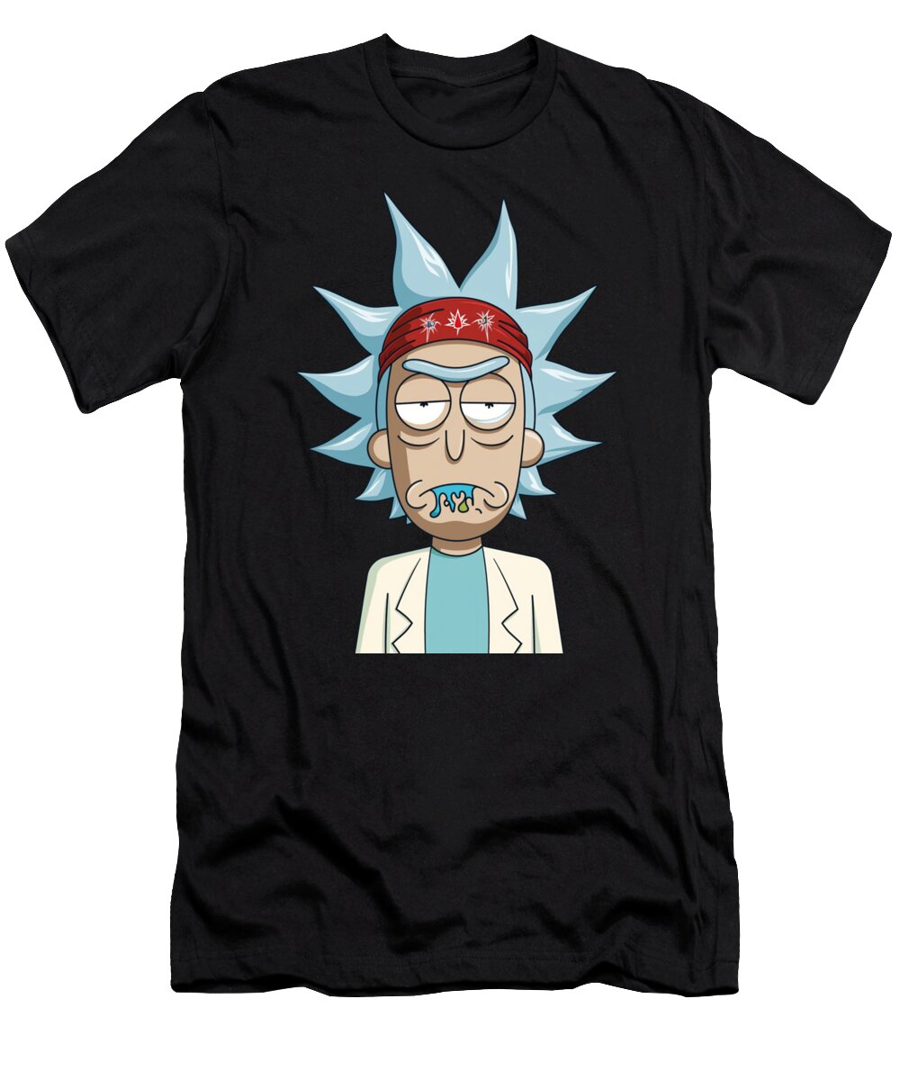 Rick and Morty Vs Cleveland Indians Logo Analyzing Visuals Rush T-Shirt