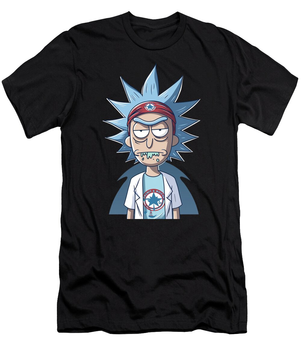 Rick and Morty Vs Cleveland Indians Logo Artistic Impressions Rush T-Shirt