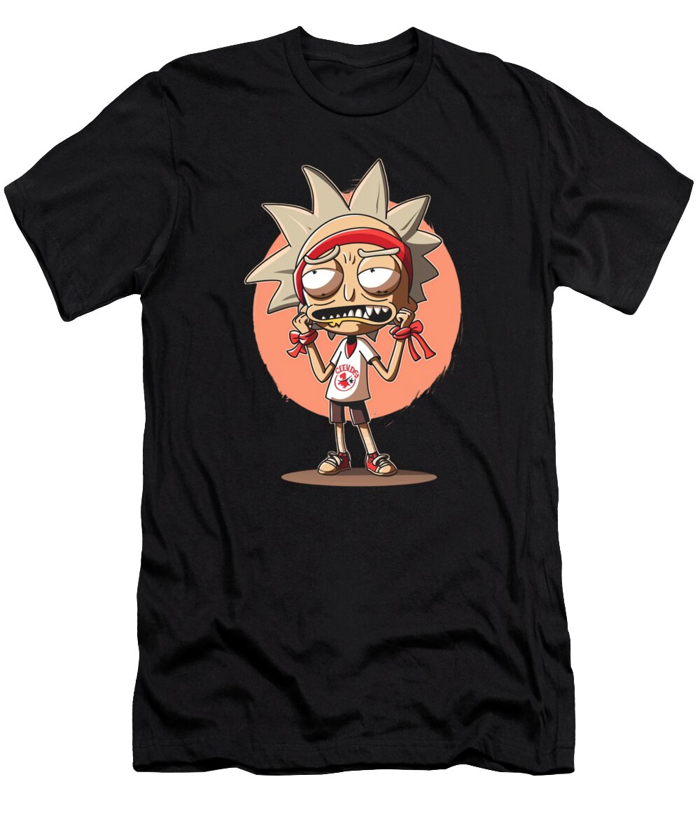 Rick and Morty Vs Cleveland Indians Logo Exploring Symbolism Rush T-Shirt