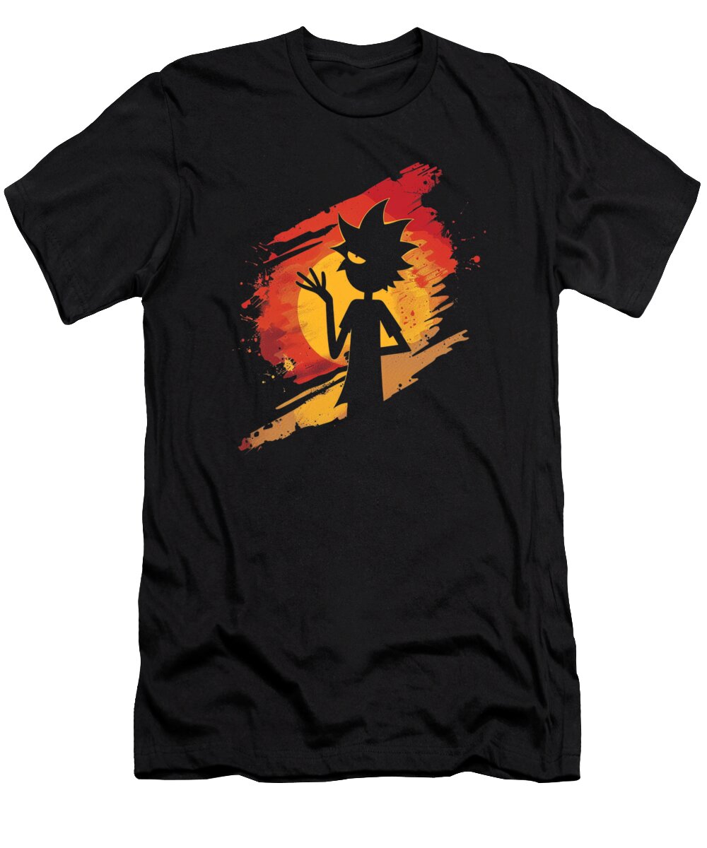 Rick and Morty Vs Cleveland Indians Logo Iconic Artistry Rush T-Shirt