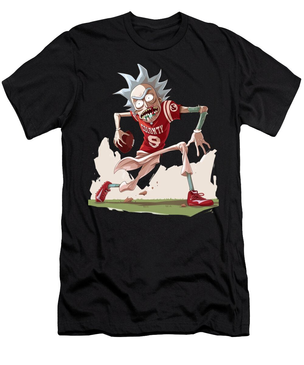 Rick and Morty Vs Cleveland Indians Logo Iconic Imagery Compared Rush T-Shirt