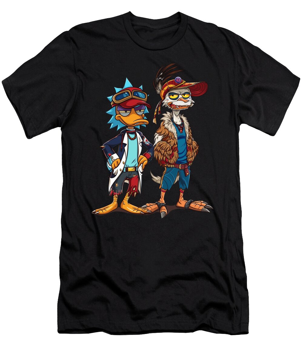 Rick and Morty Vs Cleveland Indians Logo the Symbolic Contrast Rush T-Shirt