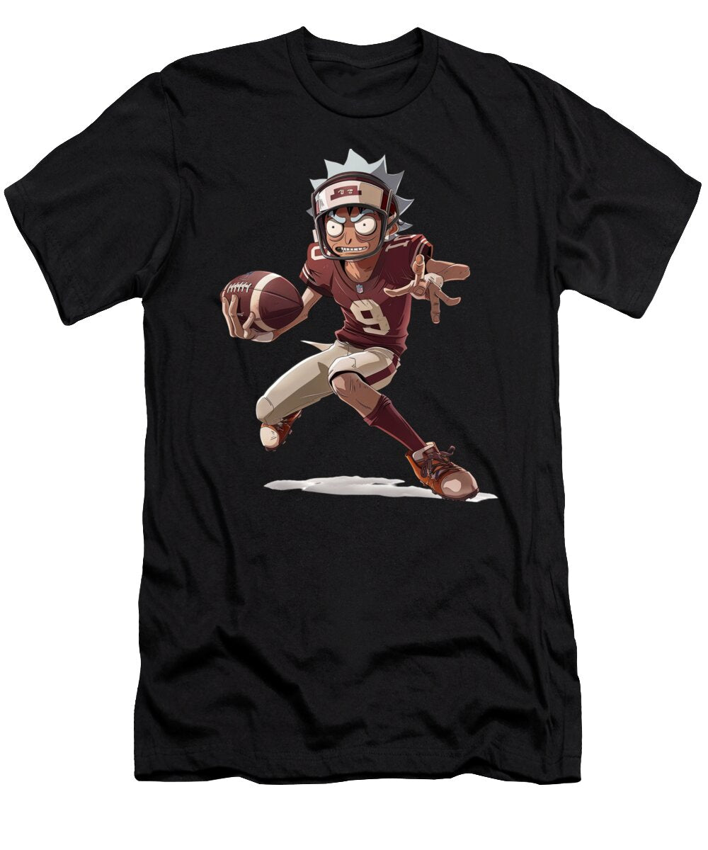 Rick and Morty Vs Cleveland Indians Logo Visual Interpretations Rush T-Shirt