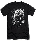 Rider Horse Lineart Horse and Girl Rider Manuel Schmucker T-Shirt