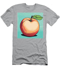 Ripe Peach with Leaf on Halftone Background Uraya Fee T-Shirt