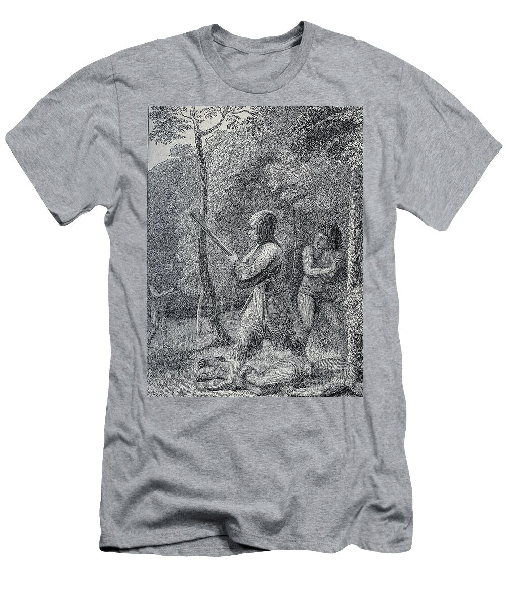Robinson Crusoe First Sees and Rescues His Man Friday C5 Historic Illustrations T-Shirt