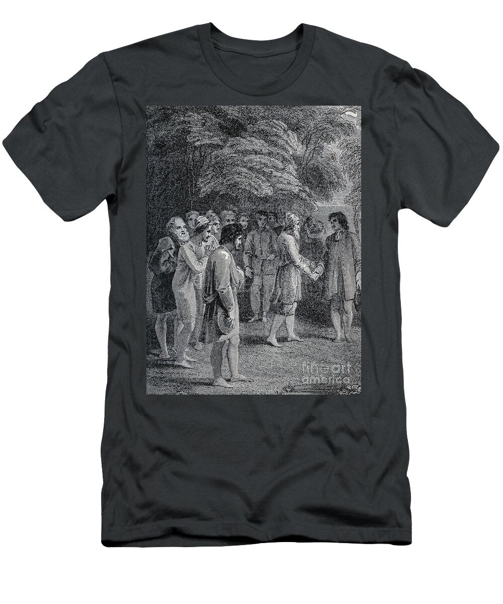 Robinson Crusoes First Interview with the Spaniards C4 Historic Illustrations T-Shirt