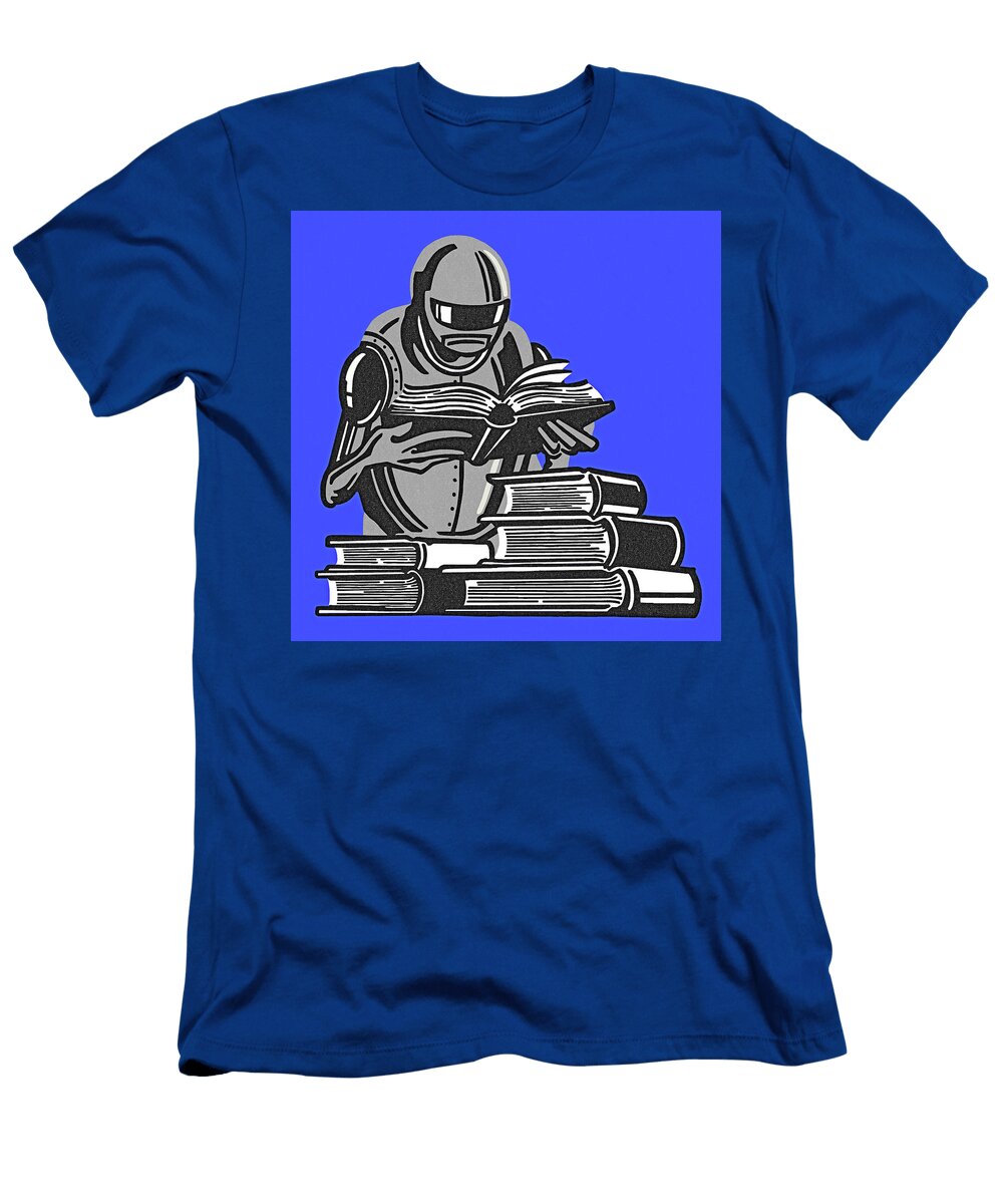 Robot Reading a Book Csa Images T-Shirt