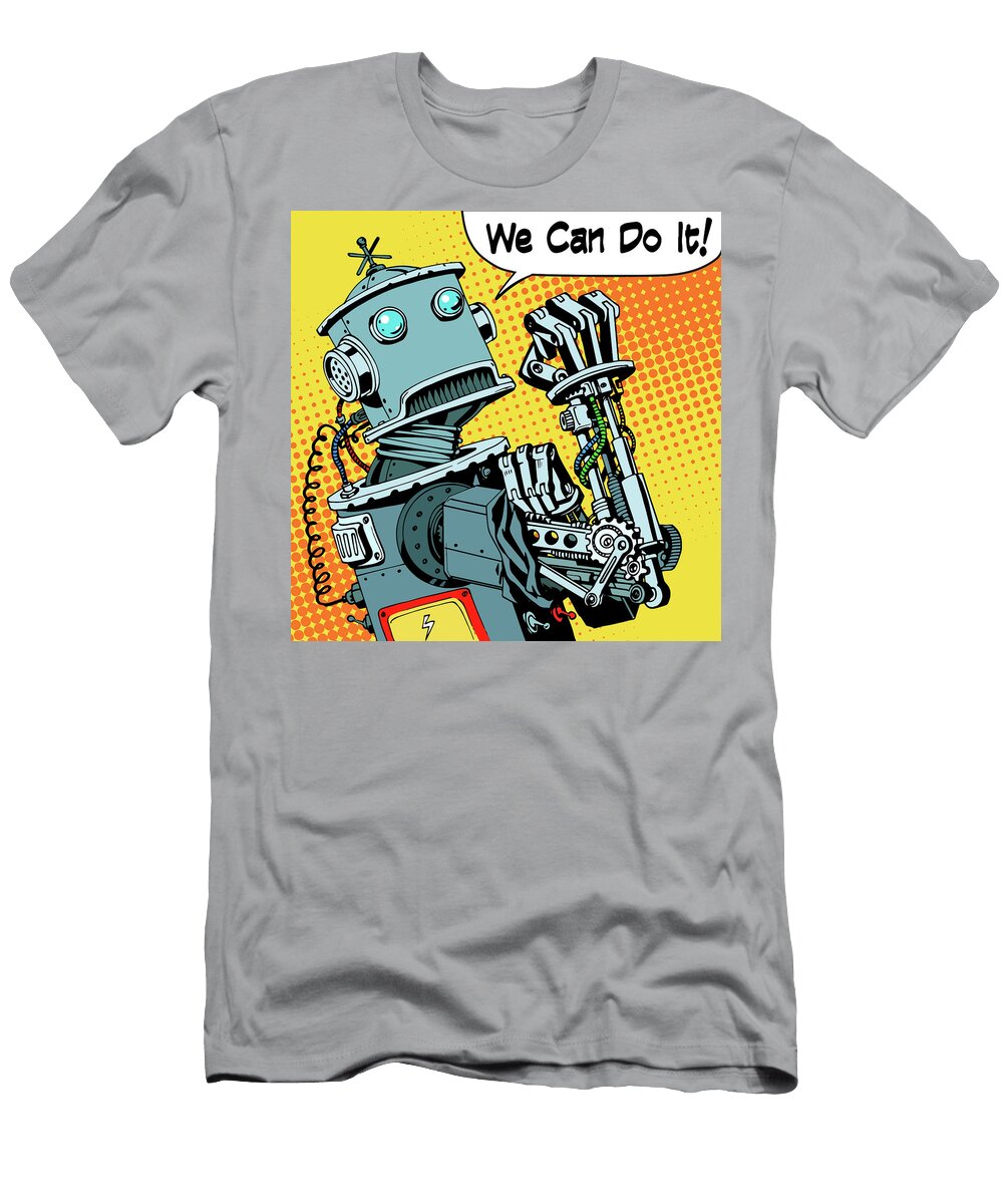 Robot We Can Do It Protest Future Power Machine Valeriy Kachaev T-Shirt