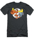 Rocky N Bullwinkle Hello Circle Peter Lindqvist T-Shirt