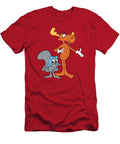 Rocky N Bullwinkle Together Peter Lindqvist T-Shirt