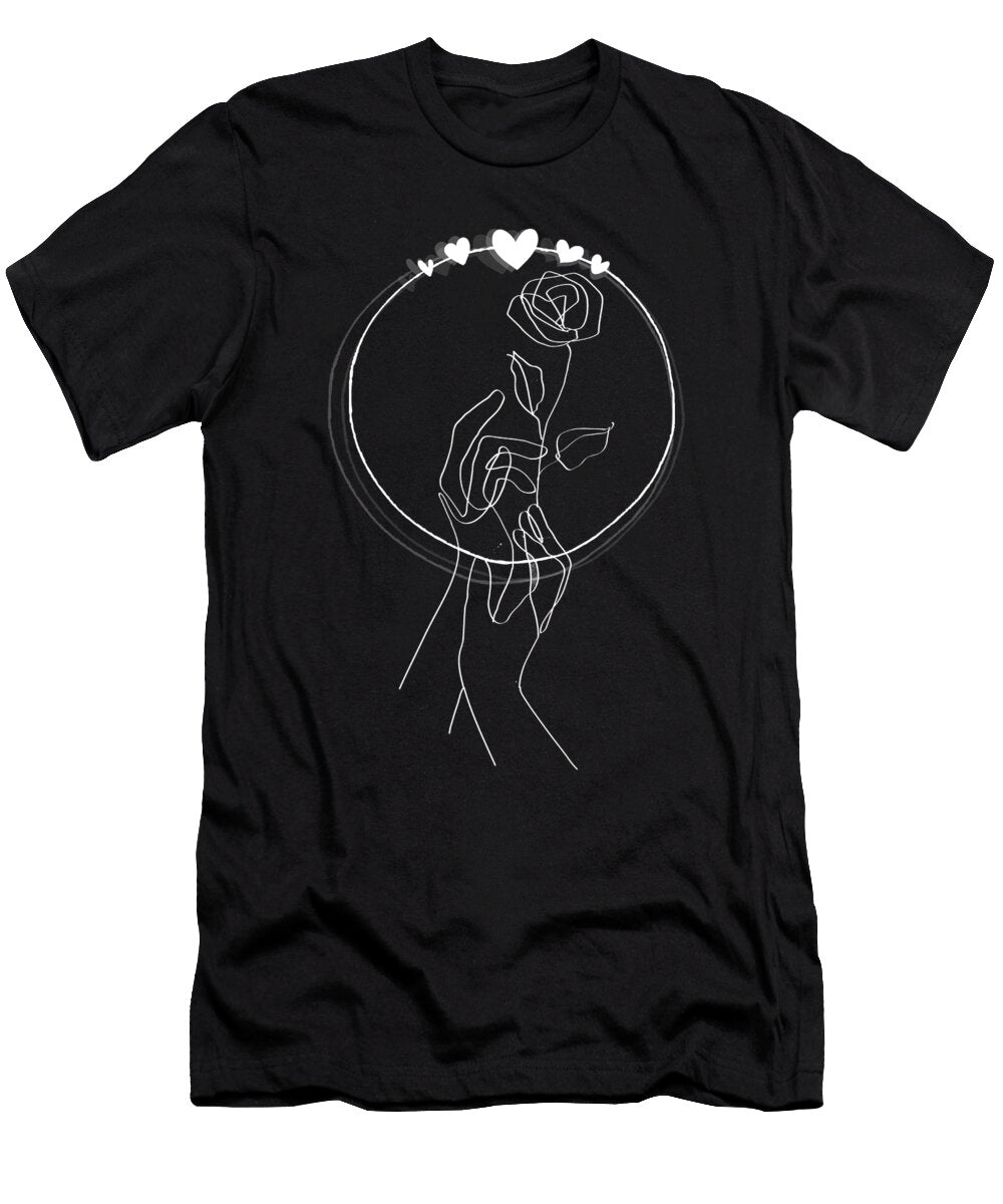 Rose Lineart Manuel Schmucker T-Shirt