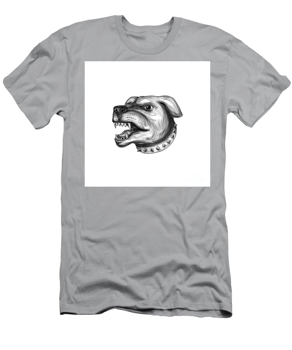 Rottweiler Dog Head Growling Tattoo Aloysius Patrimonio T-Shirt