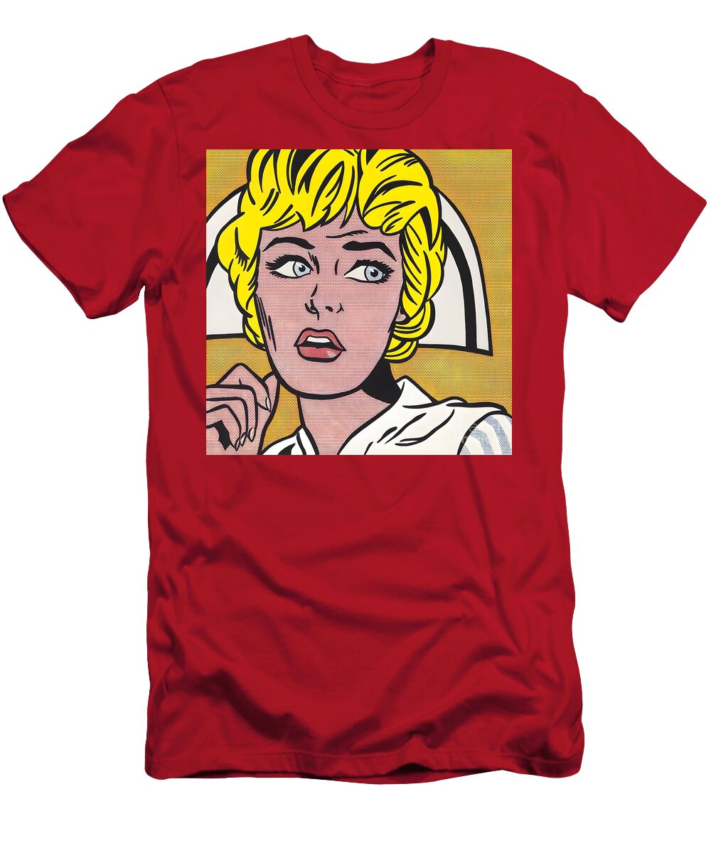 Roy Lichtenstein Nurse Pun Print T-Shirt