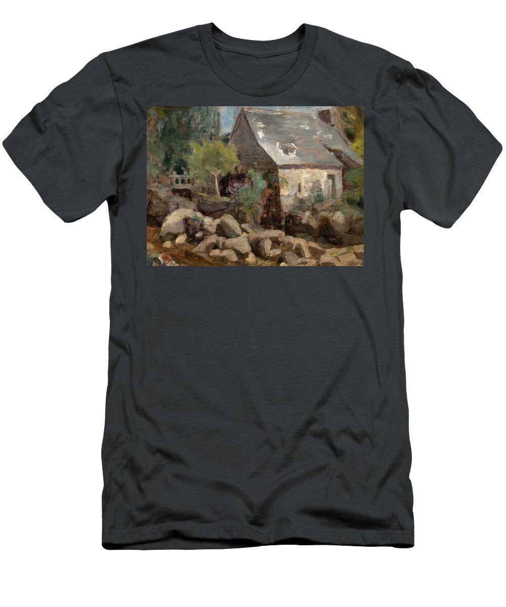Rustic Landscape with a Bridge and Houses Jos Ferraz De Almeida Junior T-Shirt