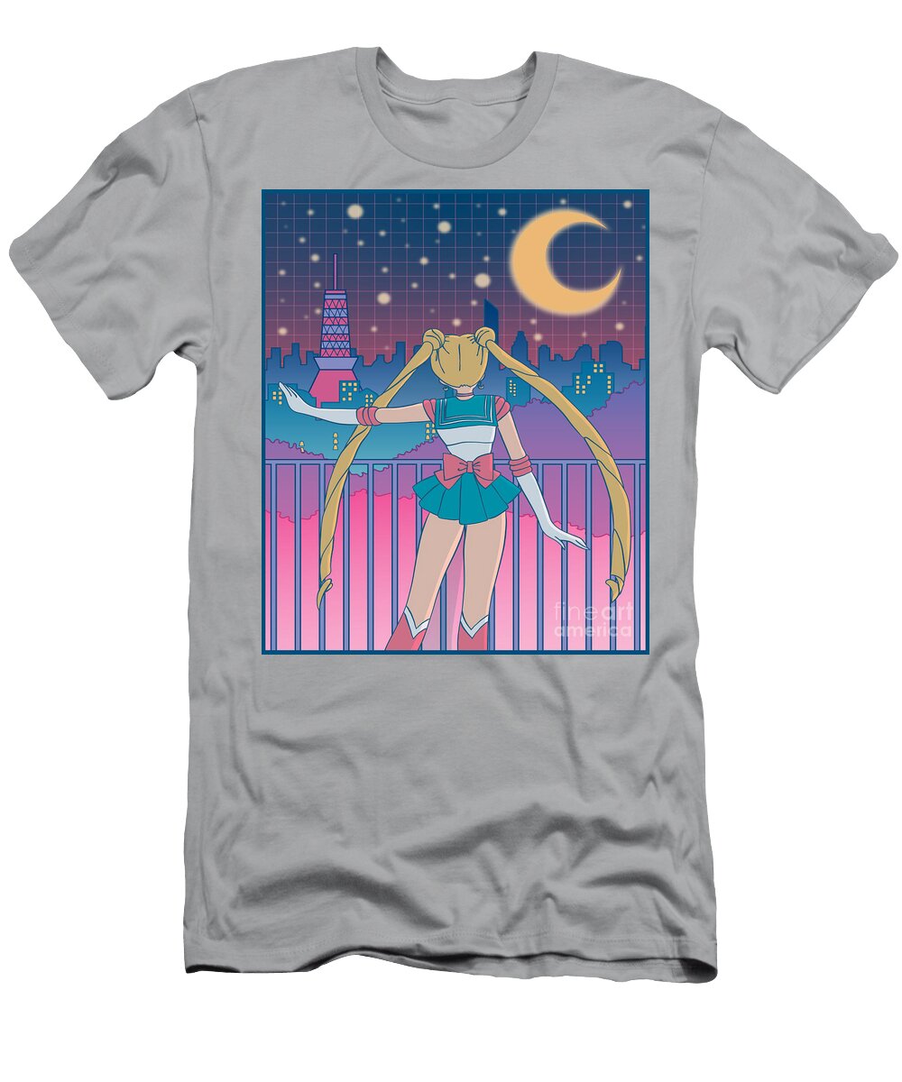 Sailor Moon Lofi Tokyo Night Futuristic Wonders Explored Mizorey T-Shirt