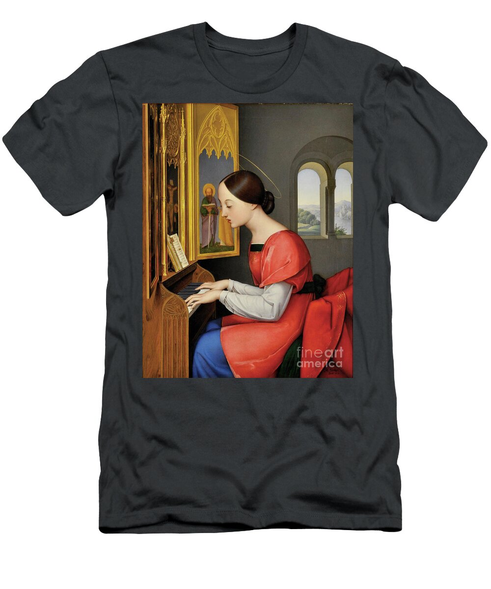 Sainte Cecile De Rome Jouant De Lorgue Anton Josef Drager T-Shirt