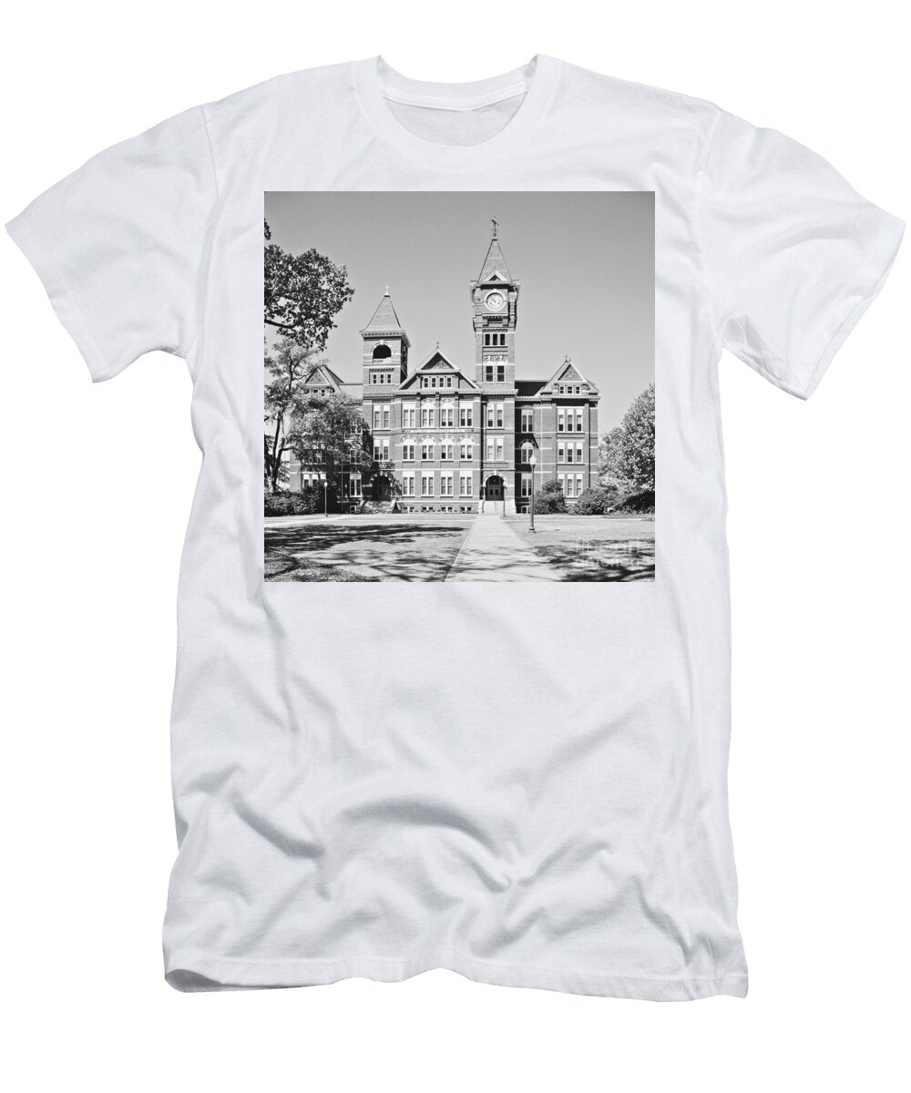 Samford Hall Auburn University Alabama Landmark Black and White Dmr Filho T-Shirt