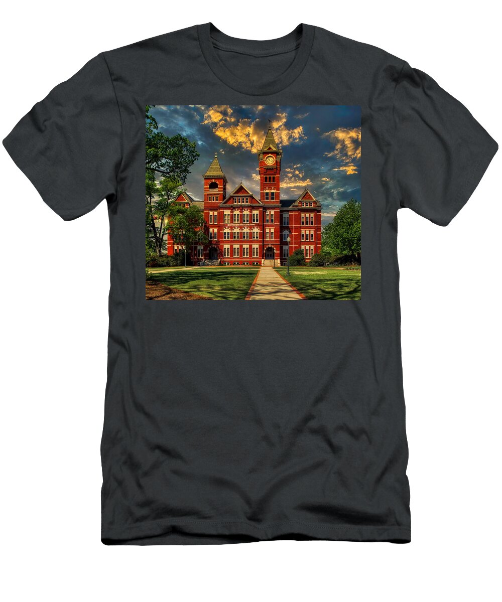 Samford Hall Sunset Auburn University Mountain Dreams T-Shirt