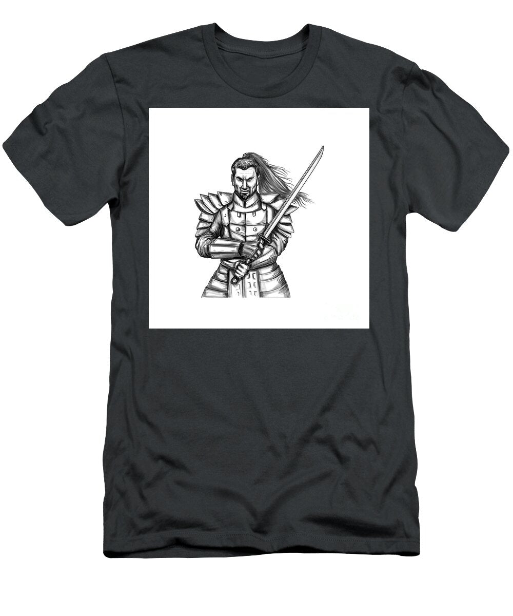 Samurai Warrior Fight Stance Tattoo Aloysius Patrimonio T-Shirt