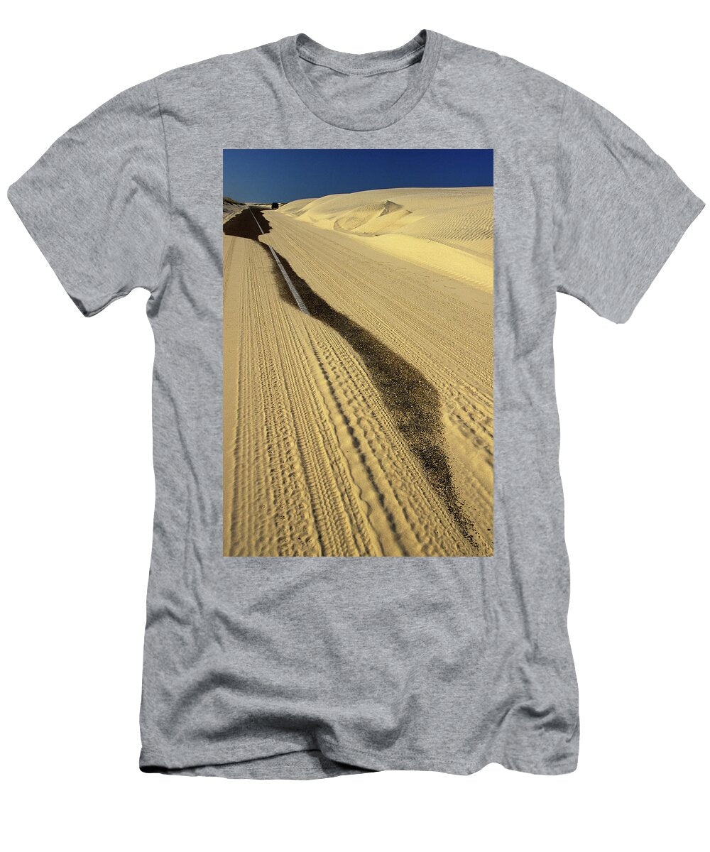 Sand Covered Highway South Padre Arthur Meyerson T-Shirt