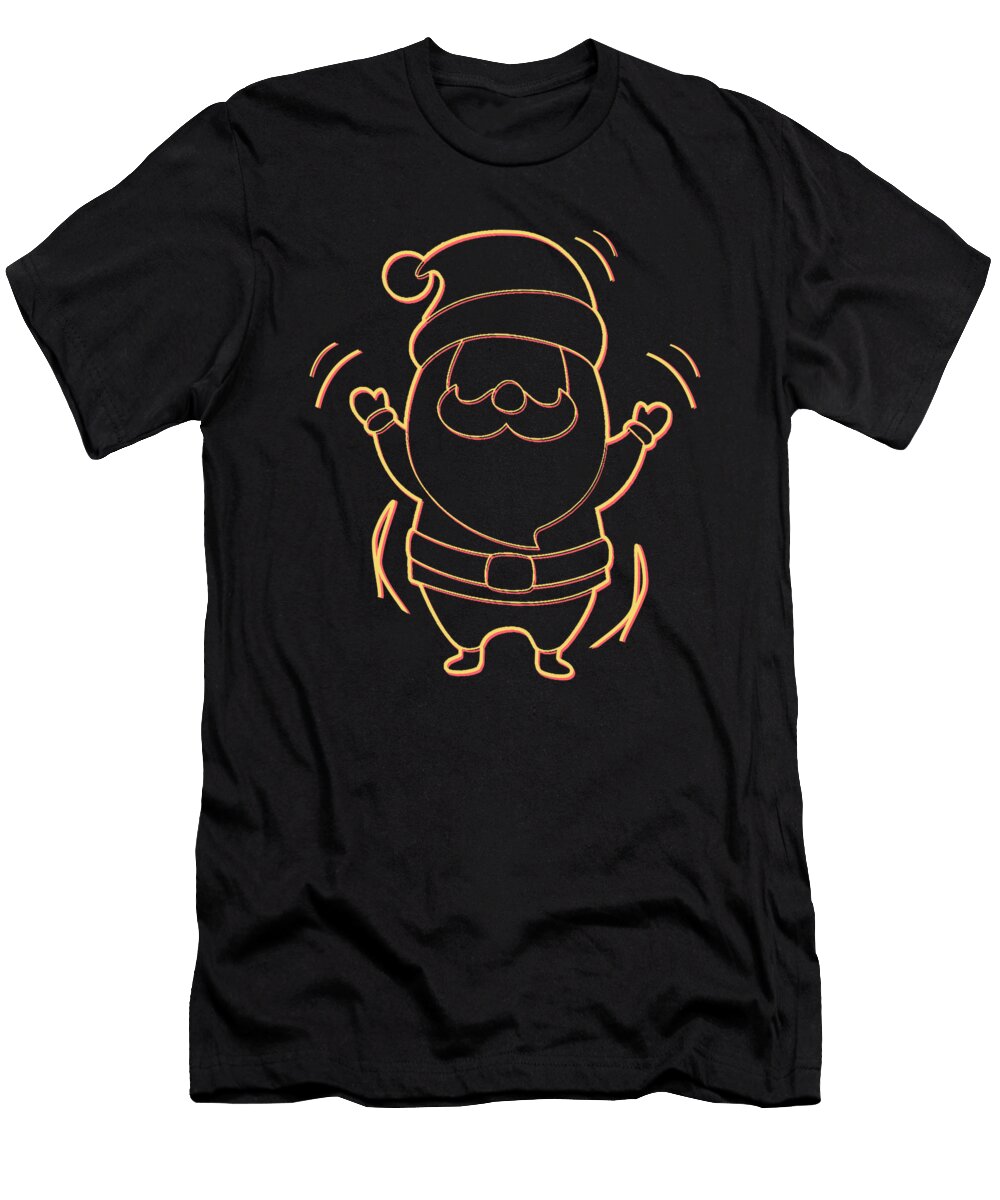 Santa Claus Lineart Manuel Schmucker T-Shirt