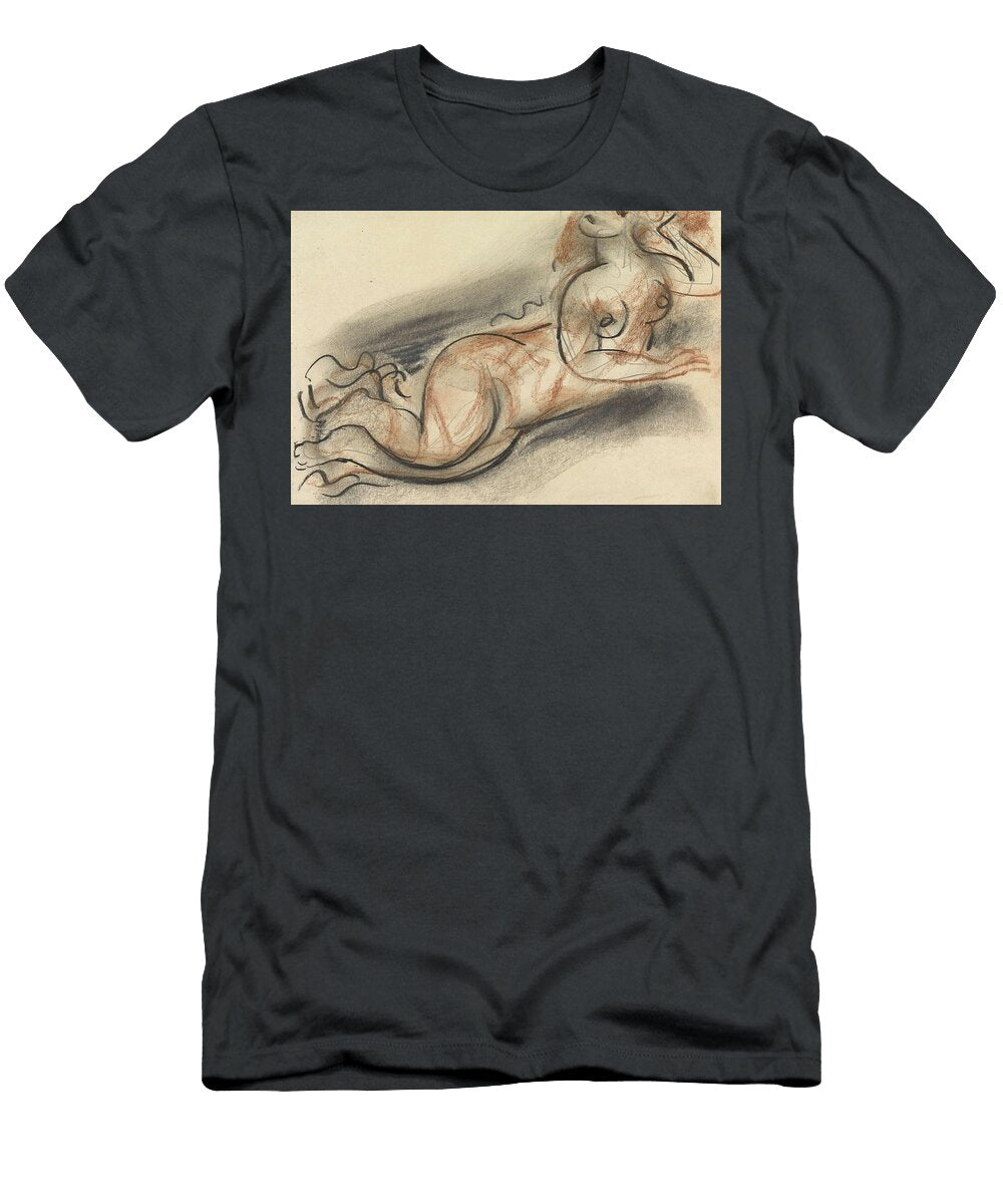 Schetsblad Met Liggend Vrouwelijk Naakt Leo Gestel T-Shirt