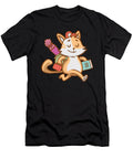 School Kid 1st Class Cartoon Cat Going to School Licensed Art T-Shirt