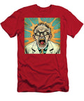 Screaming Mad Scientist Comic Book Art 58 Mad Paperairplanes T-Shirt