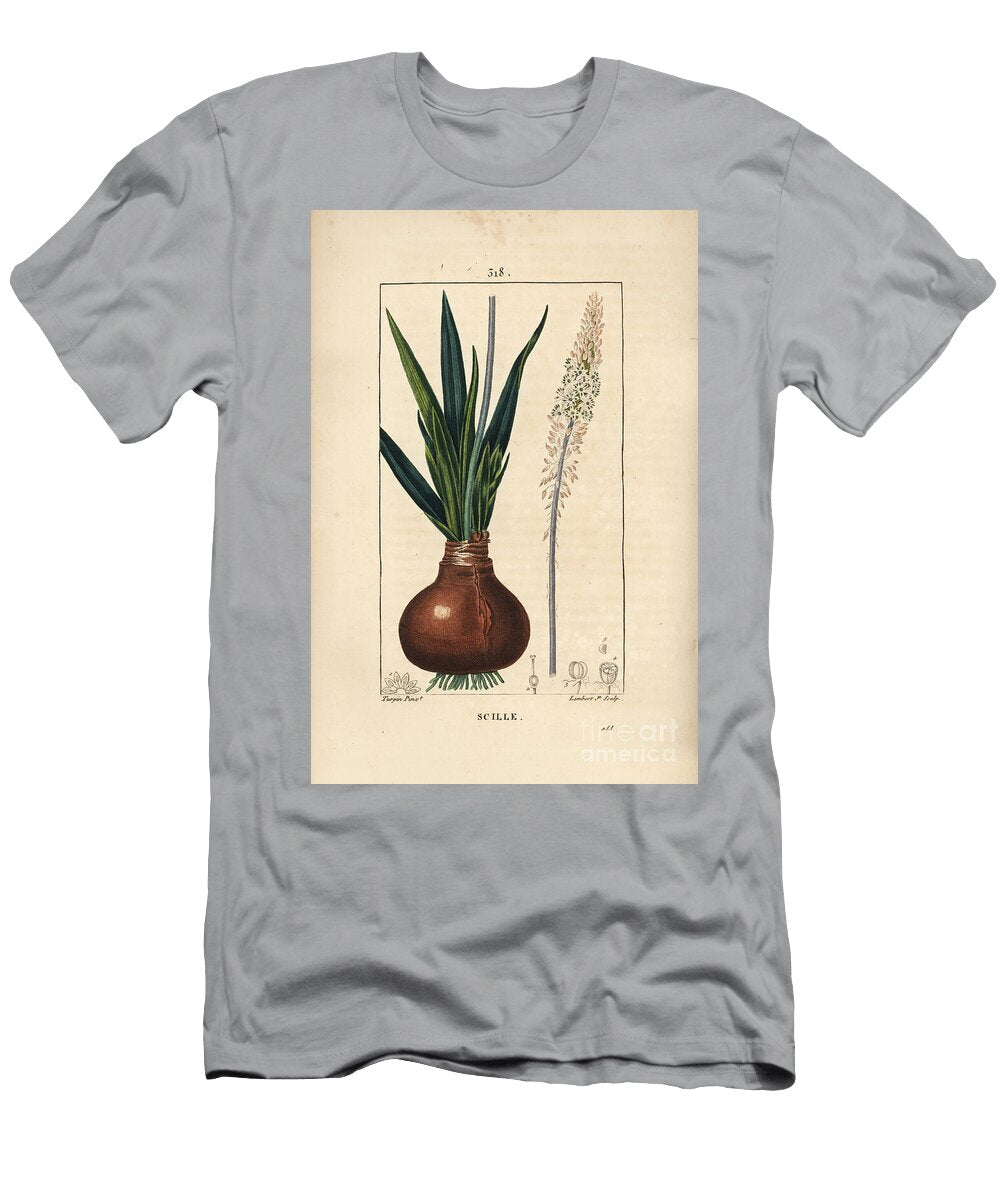 Sea Squill Drimia Maritima with Bulb Leaf Stalk and Flower Pierre Jean Francois Turpin T-Shirt