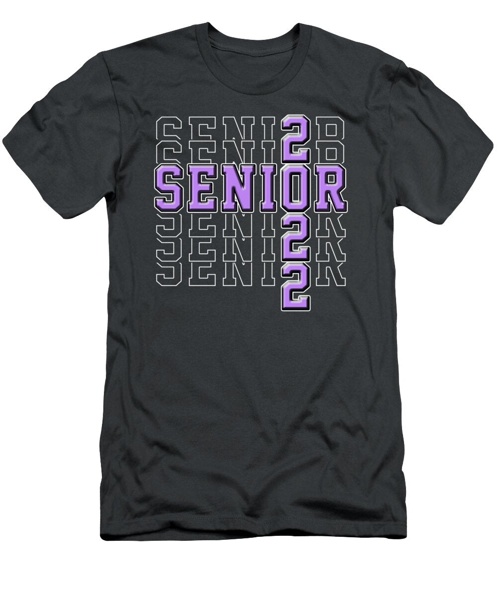 Senior 2022 Graduate Graduation for Teen Boys Girls Purple Franek Eliza T-Shirt