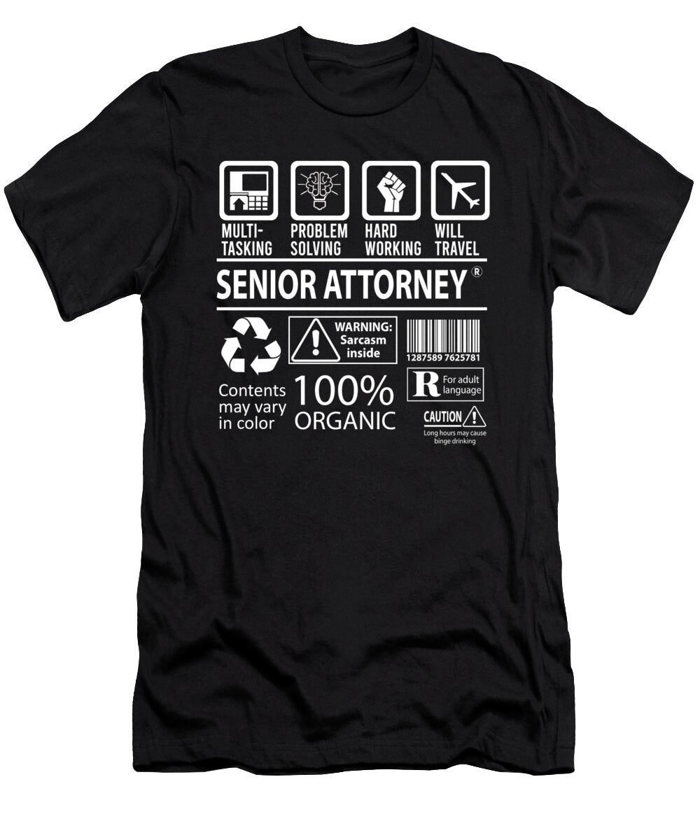 Senior Attorney Multitasking Job Title Gift Item Shi Hu Kang T-Shirt