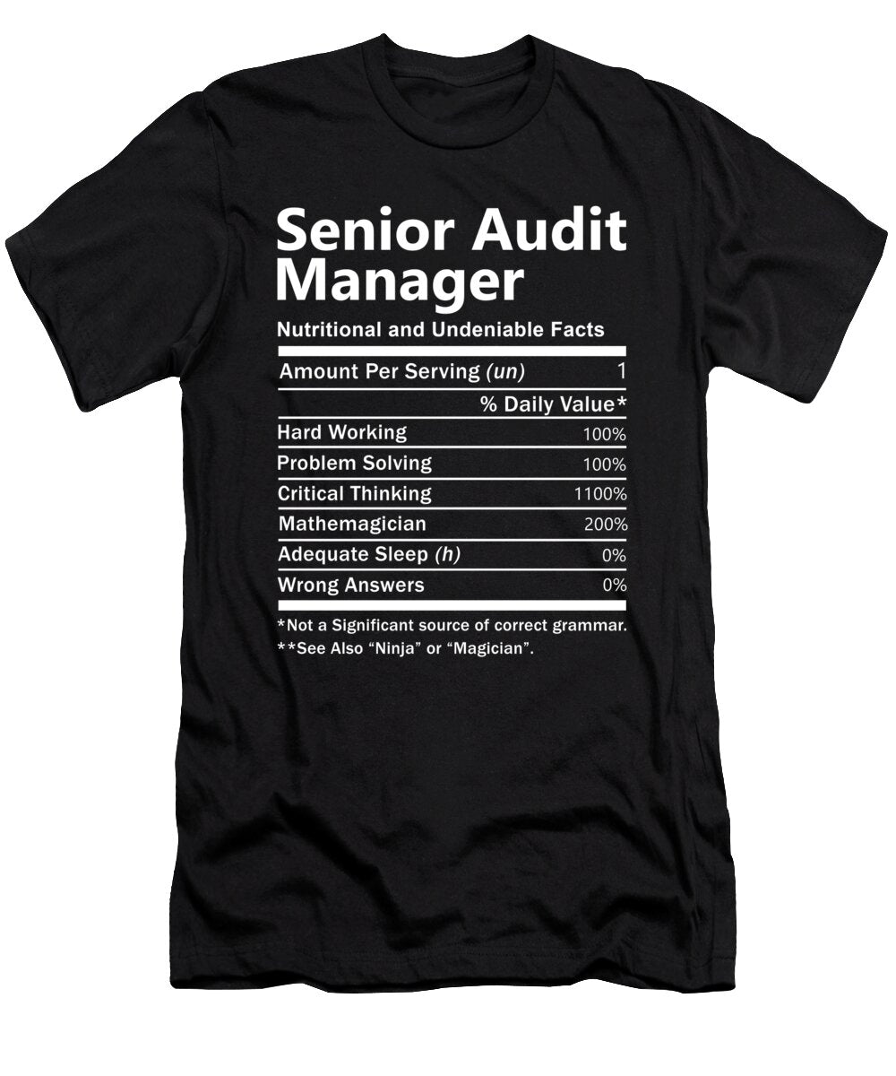 Senior Audit Manager Nutrition Factors Gift Item Shi Hu Kang T-Shirt