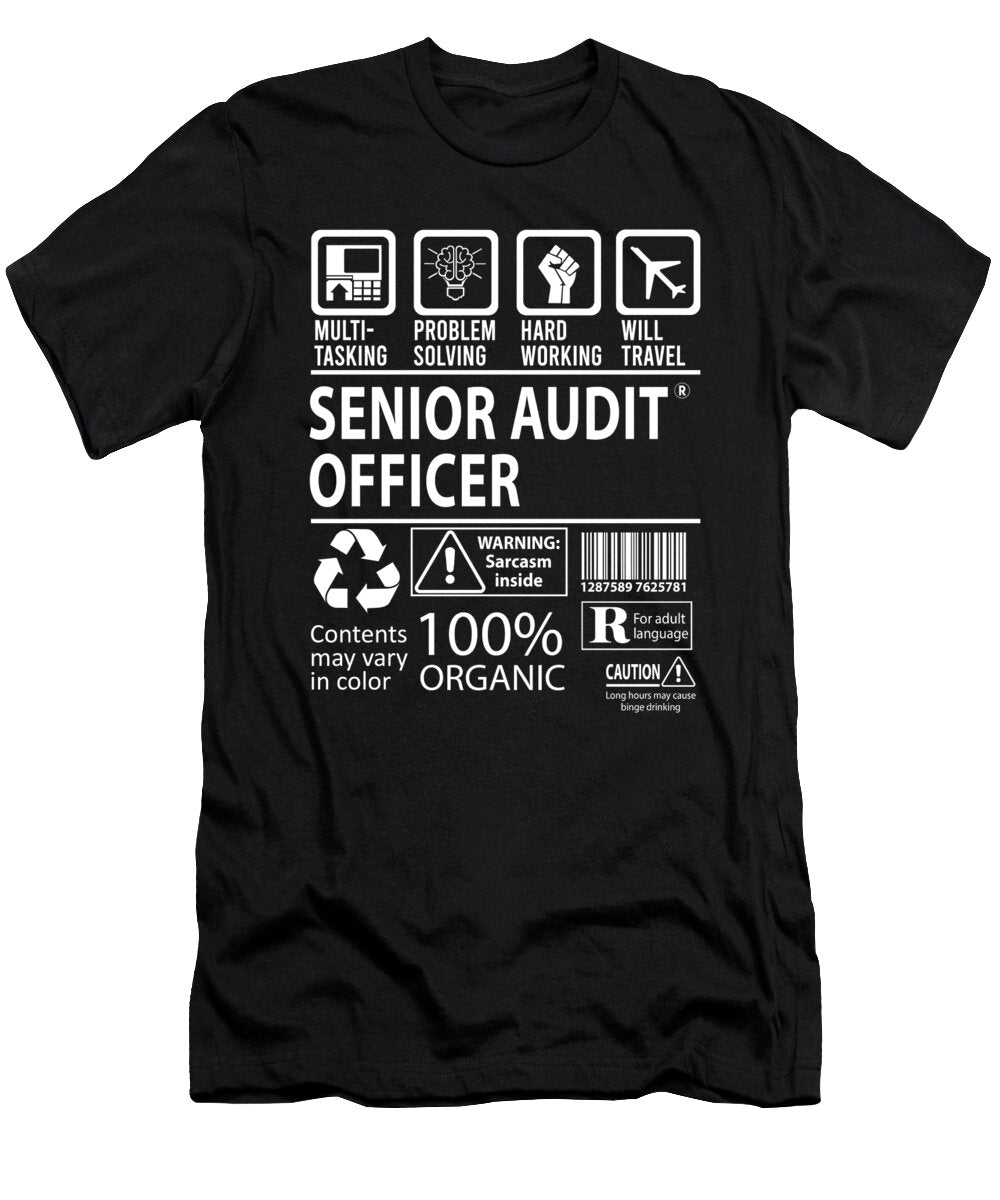 Senior Audit Officer Multitasking Job Title Gift Item Shi Hu Kang T-Shirt