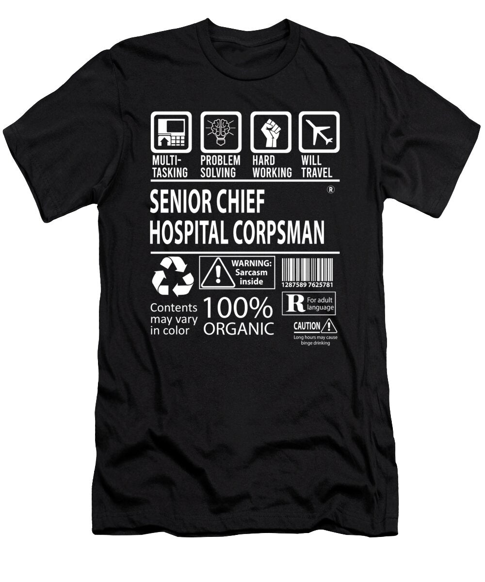 Senior Chief Hospital Corpsman Multitasking Job Title Gift Item Shi Hu Kang T-Shirt