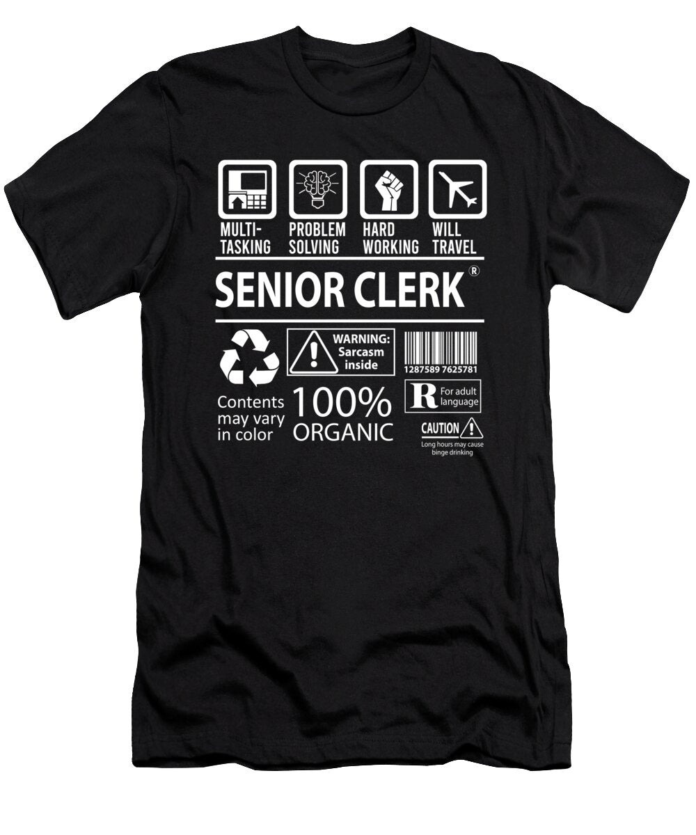 Senior Clerk Multitasking Job Title Gift Item Shi Hu Kang T-Shirt