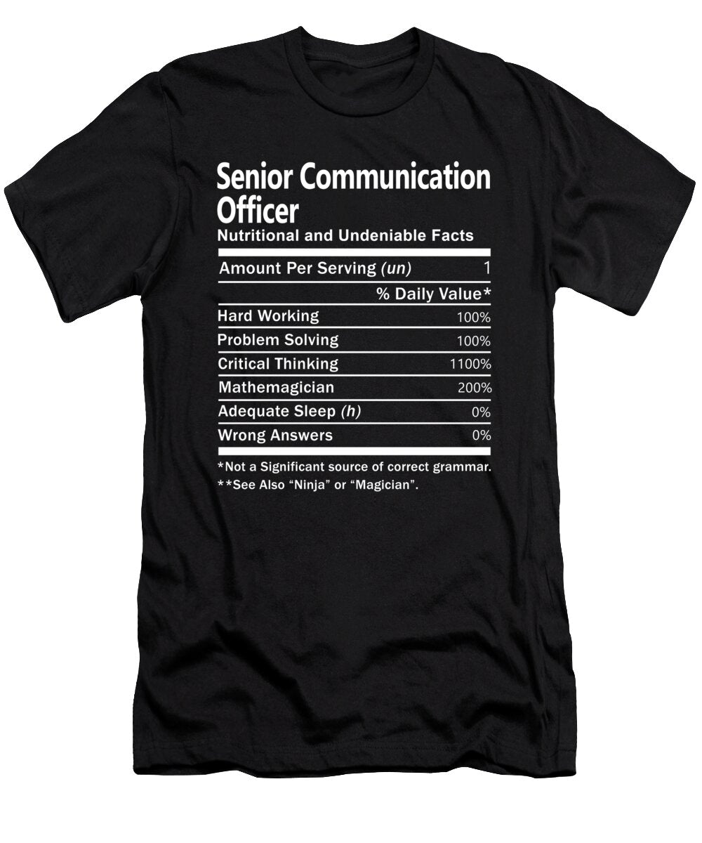 Senior Communication Officer Nutrition Factors Gift Item Shi Hu Kang T-Shirt