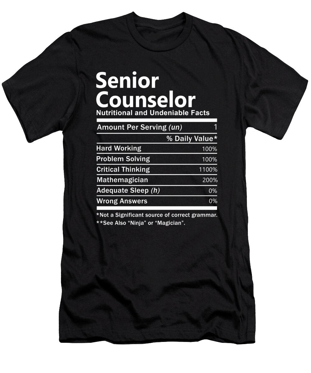 Senior Counselor Nutrition Factors Gift Item Shi Hu Kang T-Shirt