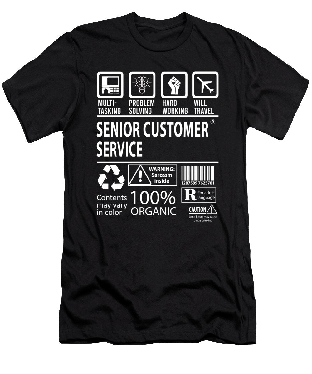 Senior Customer Service Multitasking Job Title Gift Item Shi Hu Kang T-Shirt