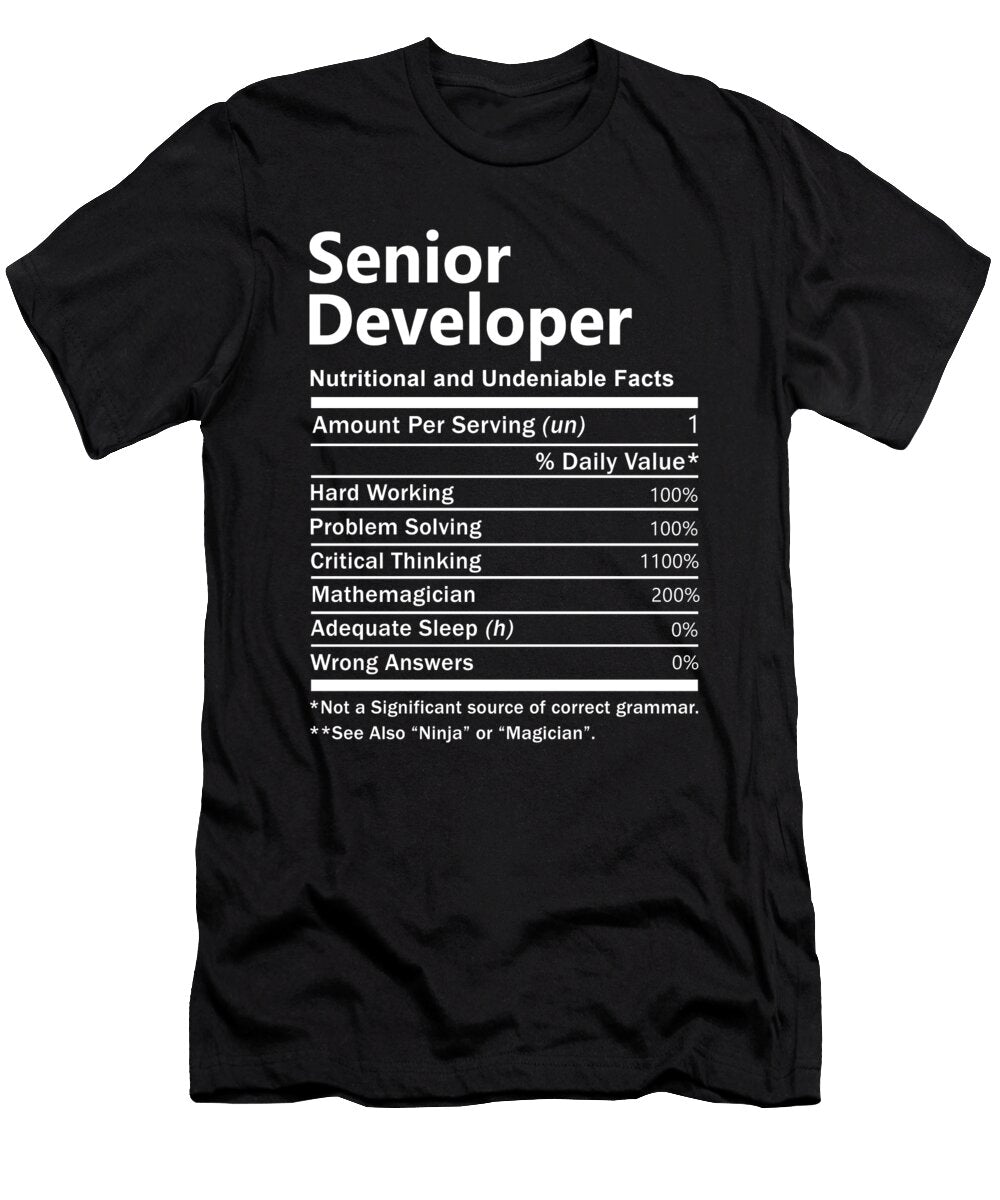 Senior Developer Nutrition Factors Gift Item Shi Hu Kang T-Shirt