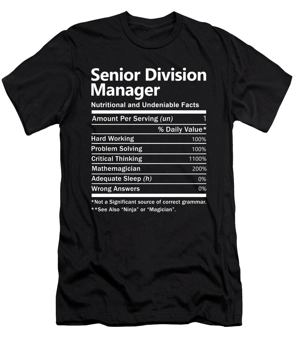 Senior Division Manager Nutrition Factors Gift Item Shi Hu Kang T-Shirt
