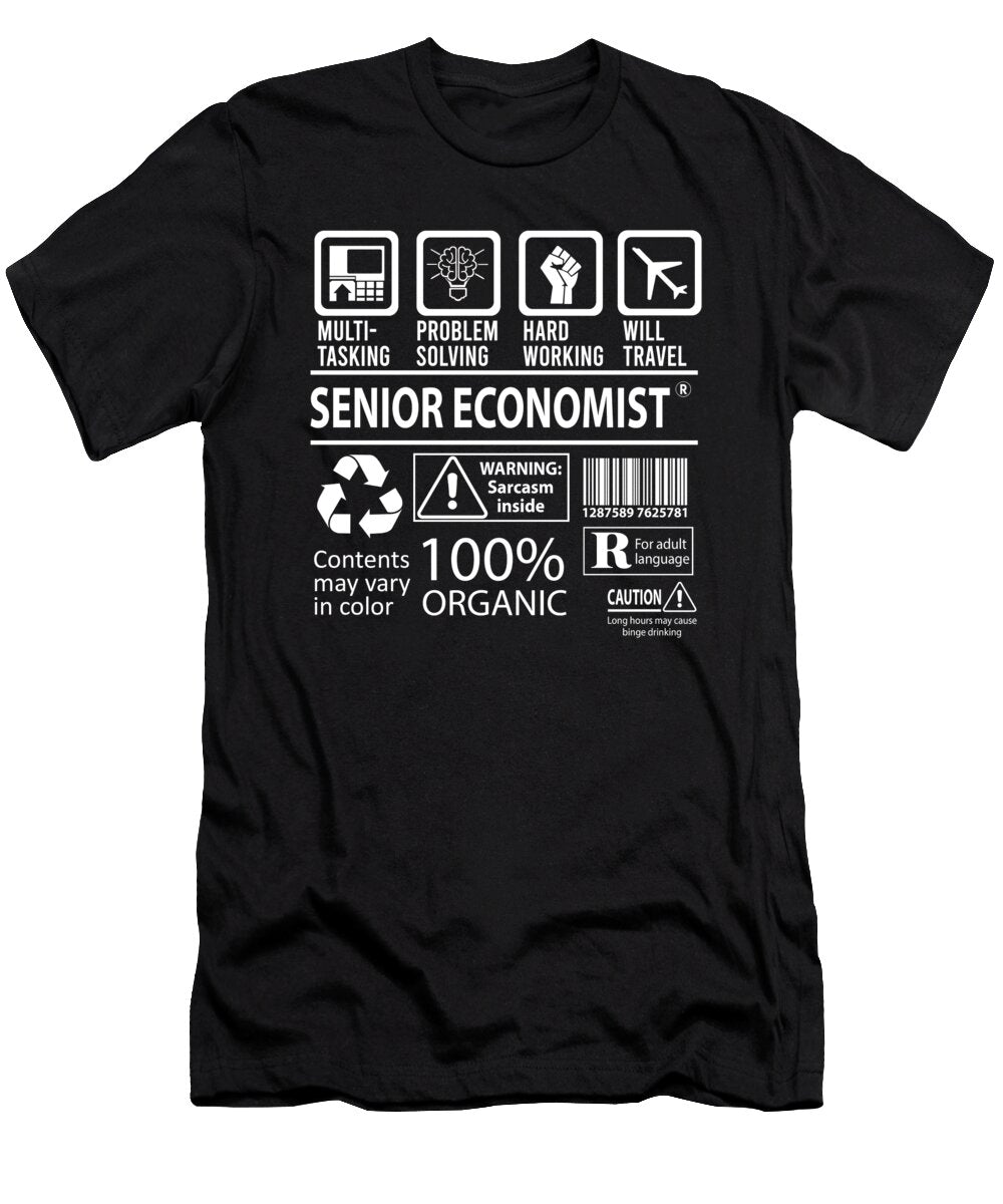 Senior Economist Multitasking Job Title Gift Item Shi Hu Kang T-Shirt