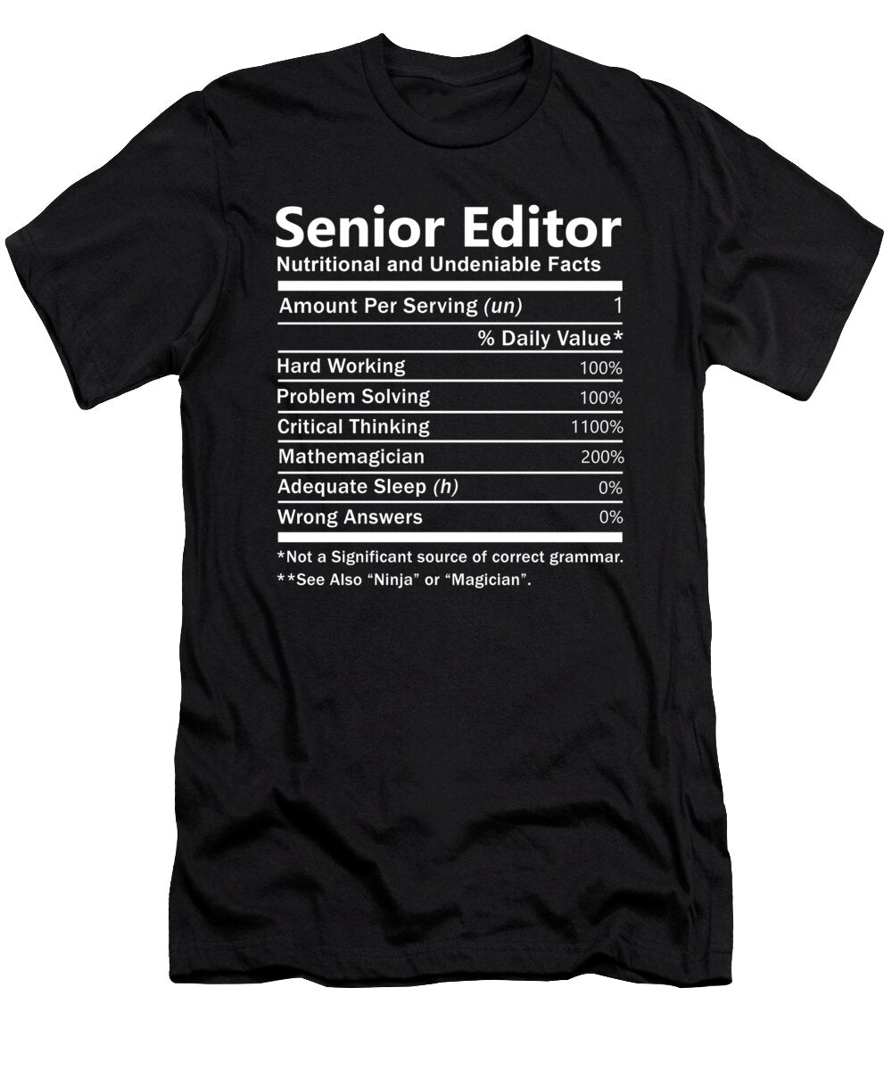 Senior Editor Nutrition Factors Gift Item Shi Hu Kang T-Shirt