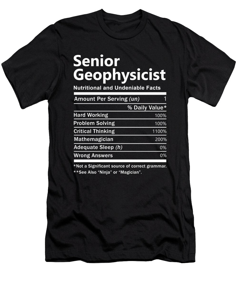 Senior Geophysicist Nutrition Factors Gift Item Shi Hu Kang T-Shirt