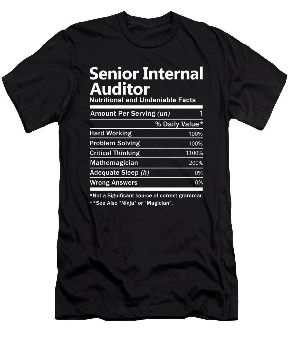 Senior Internal Auditor Nutrition Factors Gift Item Shi Hu Kang T-Shirt